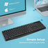 Lovaky MK98 Wireless Keyboard, 2.4G Ergonomic Full Size PC Keyboard with Numeric Keypad for Laptop, Desktop