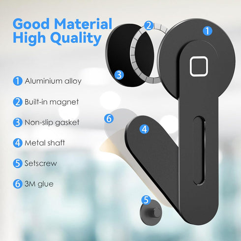 Set CloudValley Webcam Slider & Magnetic Phone Holder (Black)