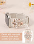 Minyee Compatible Apple Watch Band with Charms Women 41mm 40mm 38mm 42mm 44mm 45mm 49mm Silicone Strap