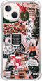 Retro Aesthetic Christmas Holiday Collage Case for iPhone 13, Gingerbread and Tree Pattern, Unique TPU Bumper Cover for