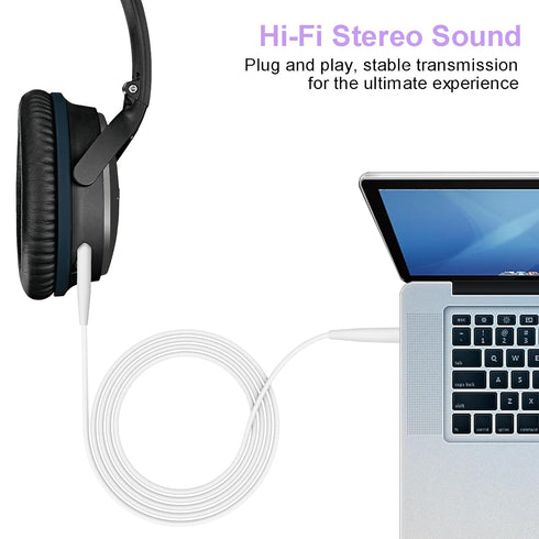 Replacement QC45 Audio Cable 3.5mm to 2.5mm Cord Compatible with Bose 700 QuietComfort 45 QC35 II QC35 QC25 OE2i