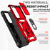 SunStory Galaxy S24 Case - Military-Grade Protection, HD Screen Protector, Kickstand & Slide Camera Cover (Red)