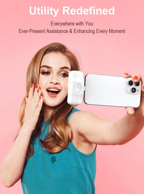 Small Portable Charger for iPhone 15 Pro, 5000mAh Travel Essentials, Ultra-Compact Battery Compatible with iPhone 14/14