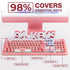 91PCS Udefineit Long Nails Keyboard Stickers, Self-Adhesive Keyboard Bubbles for Long Nails Typing and Gaming