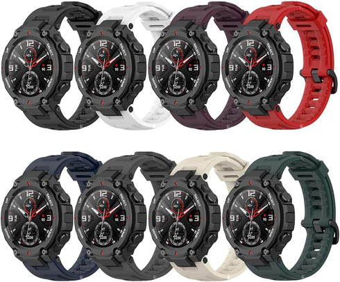 QGHXO Band for Amazfit T-Rex – Soft Silicone Replacement Band for Amazfit T-Rex/T-Rex Pro Smartwatch