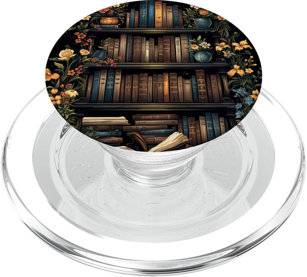Book Lover Libraries Bookworm Reading Literature, PopSockets PopGrip for MagSafe