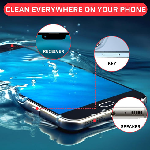 2 Pack Phone Speaker Cleaning Kit, Adhesive Dust Remover Stickers for Mobile Phone Hole Cleaning