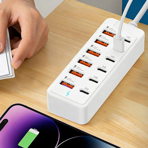 Generic 12-in-1 Docking Station, Multiport Adapter USB Charging Hub for Laptop, Desktop, Tablet, Home Office, Study
