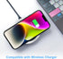 JJGoo Clear Transparent Soft Shockproof Case for iPhone 14 Plus 6.7 inch 2022, Slim Thin Bumper Cover - Black