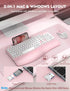 Wireless Keyboard and Mouse Combo, EAYBLLY Wave Keys Ergonomic Keyboard with Wrist Rest, 2.4GHz Set