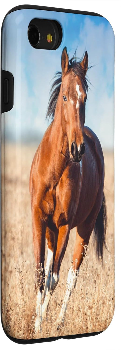 Cute Brown Horse Rider Case for iPhone SE (2020), 7, 8 - Perfect for Animal Lovers and Farm Enthusiasts!