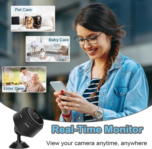 Hidden Wireless Camera, Mini Spy WiFi 1080P HD Camera for Home Security, APP Control, Night Vision