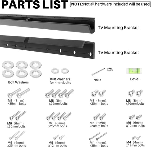AENTGIU 12-55 inch Studeless TV Wall Mount, No Stud Drywall Wall TV Bracket Hanger for Flat Screen TVs, No Drill TV