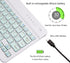 Ultra-Slim Portable Mini Bluetooth Keyboard, Rechargeable Wireless Keyboard for Apple iPad, iPhone, Samsung Tablet,