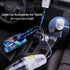 OHLPRO 5 in 1 Retractable Car Charger, 168W USB C Adapter with Dual USB Ports for Phone and iPad