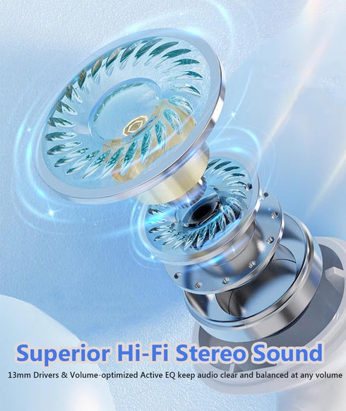 Wireless Earbuds Bluetooth 5.3 Headphones - X87 Waterproof Stereo Ear Buds with Microphone, 40H Playtime