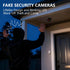 WALI Dummy (SD-4), 4 Packs, Fake Security CCTV Dome Camera with Flashing Red LED Light with Security Alert Sticker