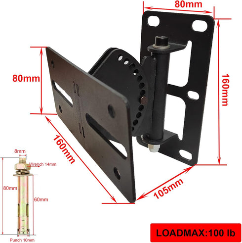 MY-22 Heavy Duty Speaker Wall Mount, Bracket Design for Large Speakers, Holds up to 100lbs, 2 Packs
