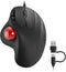 Nulea M509 Wired Trackball Mouse, Ergonomic Design with Easy Thumb Control, 2-in-1 Interface for PC, Laptop, Mac (Red)