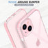 MATEPROX iPhone 15 Plus Case - Clear Slim Shockproof Bumper Cover for 6.7" iPhone 15 Plus 2023 - Pink