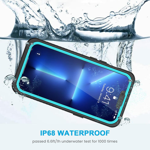 Lanhiem Case for iPhone 13 Pro Max, IP68 Waterproof Dustproof Shockproof with Screen Protector, Full Body Cover - 6.7