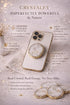 CRYSTALFY Grips by Perfectly Imperfect White Druzy Crystal Phone Grip Holder & Expanding Kickstand - Natural Gemstone