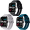 3 Pack Soft Silicone Replacement Bands for IDW13, IDW16, IDW19 Smartwatch, 22mm Strap for Fitpolo/Woneligo W3