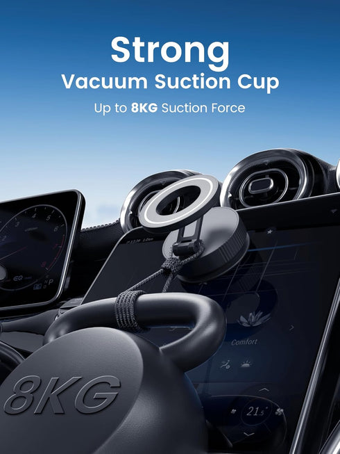 Hohosb Magsafe,360 Phone Holders for Your car,Upgraded Vacuum Magnetic Phone Holder Stand for Rotatable Zinc Alloy