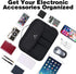MATEIN Electronics Organizer, Waterproof Travel Electronic Accessories Case, Portable Double Layer Cable Storage Bag