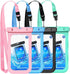 GLBSUNION 4-Pack Universal Waterproof Phone Pouch, IPX8 Dry Bag for Pools, Beach, Kayaking, Fits iPhone 15 and Galaxy