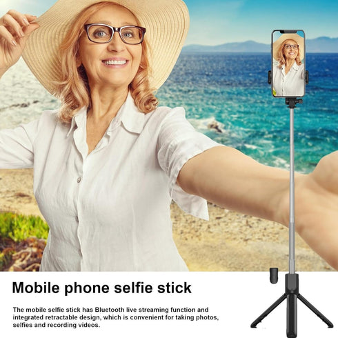 Generic Selfie Stick Tripod with Remote, Telescopic Travel Tripod, Phone with Wireless Remote, Stand, Portable, Sturdy