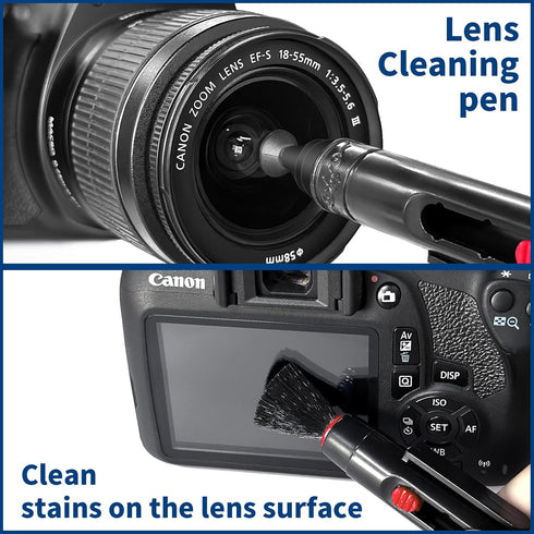 Camera Lens Cleaning Kit, 10-in-1 Camera Cleaning Kit, Camera Lens Cleaner and Camera Accessories, Includes Lens Cleaning Kit/Lens Cleaner/Lens Cleaning Pen/Soft Brush