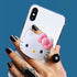 Kawaii Kitty Expanding Phone Grip, Cute Collapsible Mount Holder for Girls Women, Finger Snap Pop Grip Compatible with
