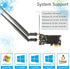 Ubit AC1200 PCIe WiFi Card for PC with BT 4.2 | Dual Band Wireless Network Adapter for Gaming, Browsing, Streaming