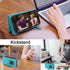 Harryshell Compatible with iPhone 12 Pro Max Case - Wallet Detachable Magnetic Zipper Leather Holder (Floral Blue Green)
