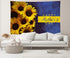 CHNYWORK 7ftx5ft Happy Mother's Day Backdrop Bouquet of Sunflowers with Happy Mother's Day Greeting Words on A Blue