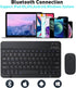 KUNSI Bluetooth Keyboard and Mouse Combo for iPad, Rechargeable Slim Wireless Keyboard and Mouse for Tablets,Compatible
