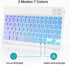 Bluetooth Keyboard and Mouse Combo for iPad, Rechargeable Wireless Keyboard & Mouse with 7-Color Backlit