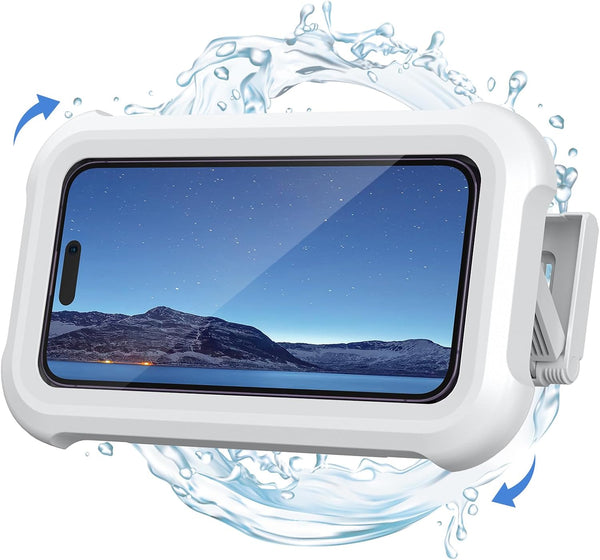 Lamicall Shower Phone Holder Waterproof - 480° Rotatable Adjustable Case Holder, Bathroom Wall Mount Stand for 4-7"