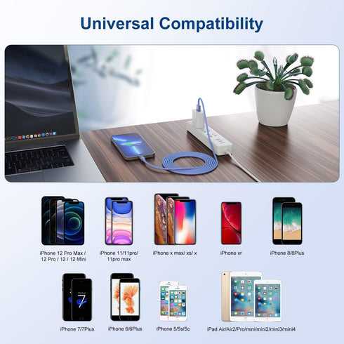 Essri iPhone Charger 10 FT 3Pack, USB to Lightning Cable, Extra Long Fast Charging Cord for iPhone 14-6s Plus