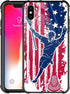 iPhone XR Case - Lacrosse American Flag Graphic for Girls, Shockproof Anti-Scratch Hard PC Back, Picture Pattern Design.