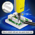 VCELINK RJ45 Surface Mount Box Shielded 2-Port, Compatible with UTP Cat6/Cat5e/Cat5 Network Cables, 5-Pack, White