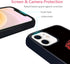 FANXI Gothic Rose Phone Case for iPhone 12/12 Pro - Shockproof TPU & Aluminum, Cute Red Rose Design for Men & Women.