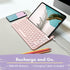 Macally Bluetooth Keyboard for Tablet, Wireless Keyboard for iPad, iPhone Keyboard (Multi-Device, Built-in Stand,