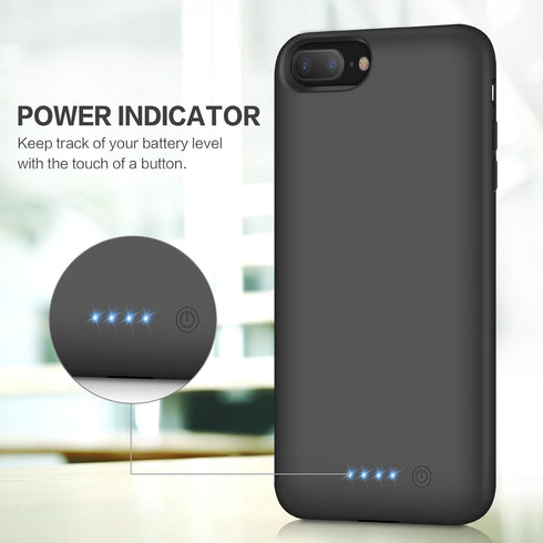 Battery Case for iPhone 6s Plus/6 Plus/7 Plus/8 Plus, 8500mAh Portable Charging Case (5.5 inch) Black
