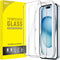 JETech Screen Protector for iPhone 15 Plus 6.7-Inch, Bubble Free, Tempered Glass Film, Case-Friendly, Easy