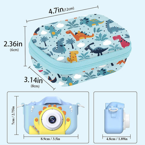 Leayjeen Kids Camera Case, Compatible with OUTUVAS/Goopow/Mgaolo/Kids Digital Video Camcorder, Light Blue
