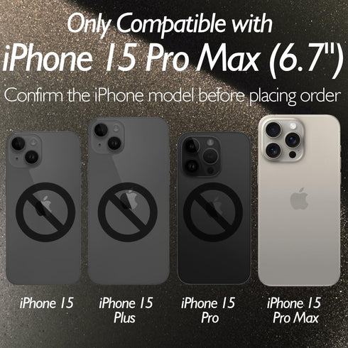 Front and Back Screen Protector for iPhone 15 Pro Max, Tempered Glass HD Clarity Compatible with 6.7 inch