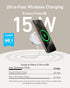 Anker MagGo Magnetic Wireless Charger (Pad), Qi2 Certified 15W Ultra-Fast MagSafe Compatible Wireless Charger, for iPhone 15/15 Plus/15 Pro/15 Pro Max/14/13/12 Series (Charger Not Included)