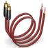 2Pack 3FT RCA to Bare Wire Speaker Cable, Heavy 14 Gauge Speaker Wire to RCA Connector for Speakers